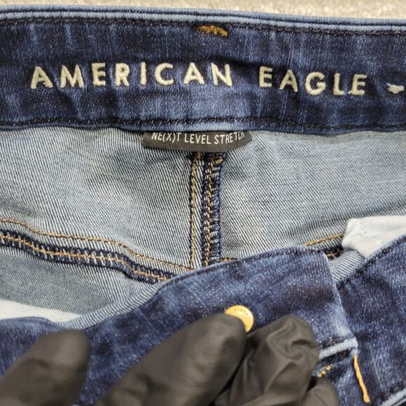 American Eagle Next Level Stretch Jeans Women’s Size 8 Blue Denim - Picture 9 of 9